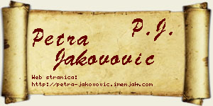 Petra Jakovović vizit kartica